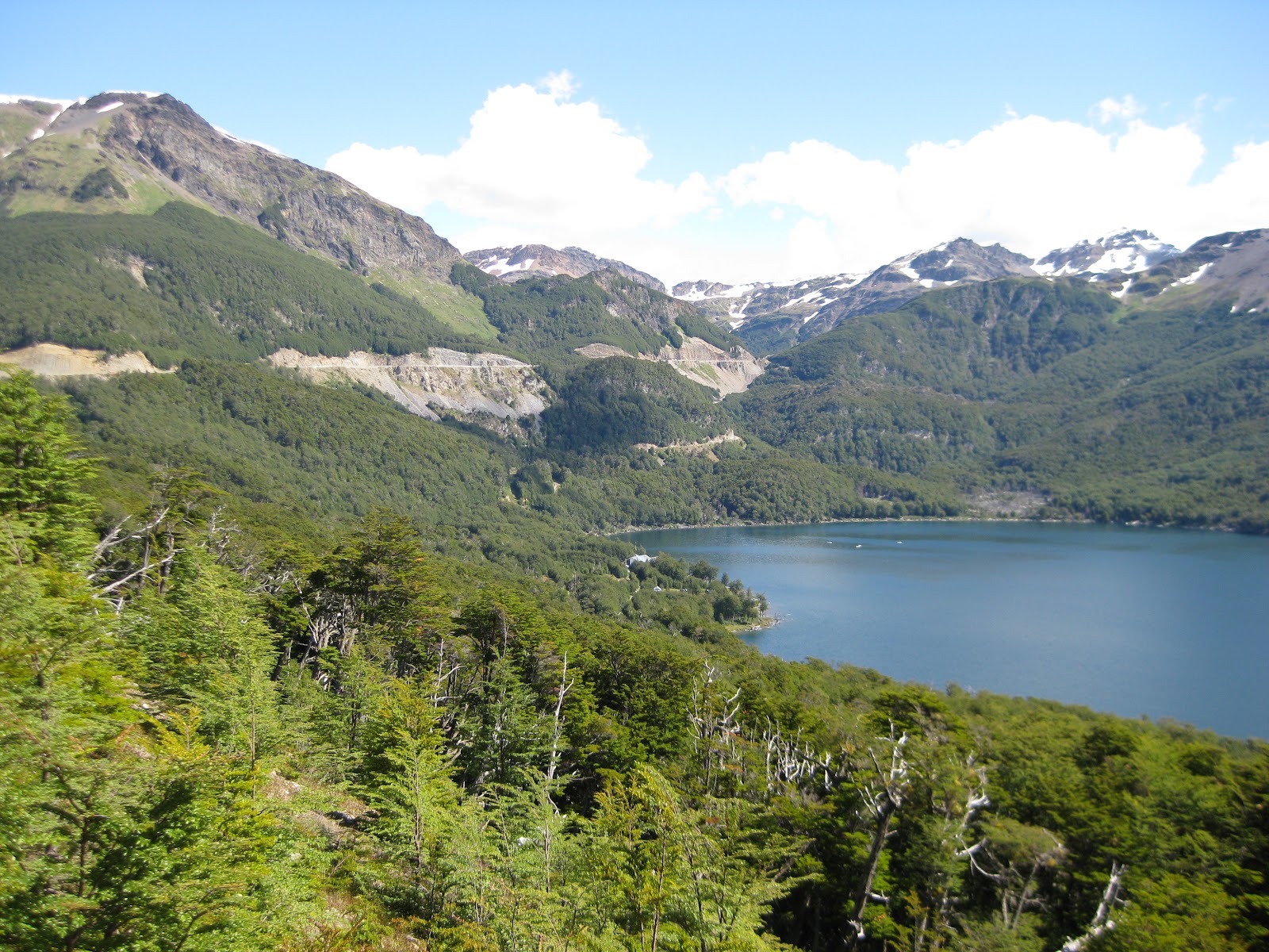 Mountains again - note the road slowly climbing across it