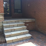 Stairs to the front yard porch