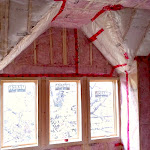 Insulation added around window frame