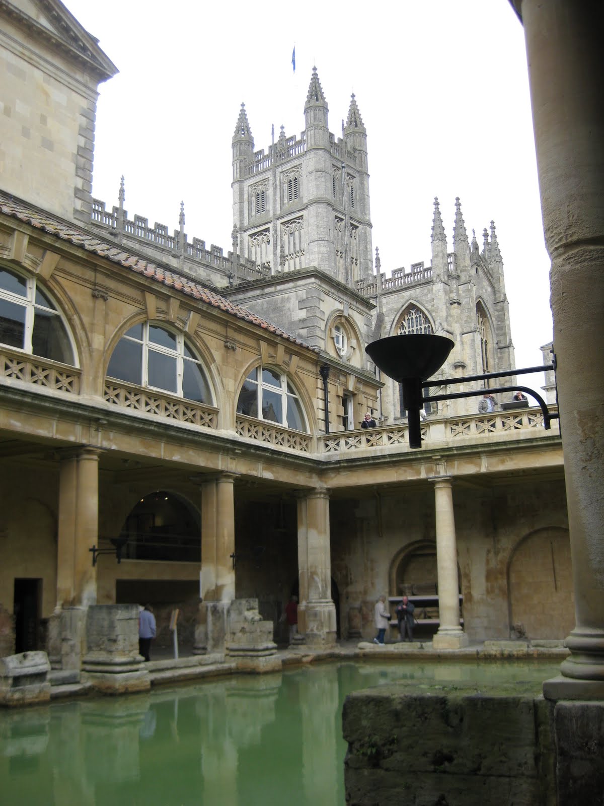 Baths, with church in background