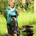 Maire (our guide) and the source of natural gas