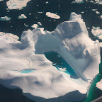 Huge iceberg from the air