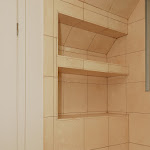 Tile Shelving built into walk in shower