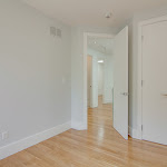 Bedroom entrance with white oak hardwood flooring