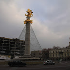 The Freedom Square is not quite a square, but a big roundabout