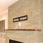 Full viev after renovation on main floor - Modern Style Kitchen  and Fireplace