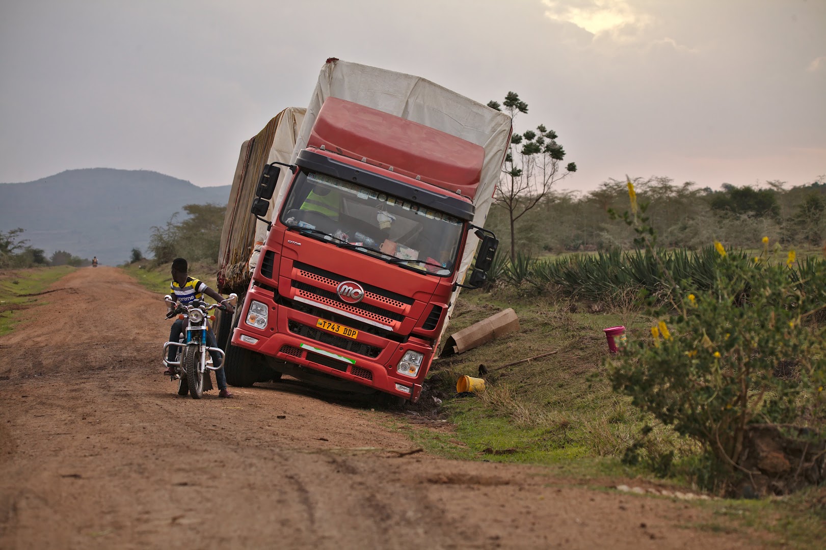 Difficult road conditions