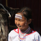 Inuit girl in traditional costume