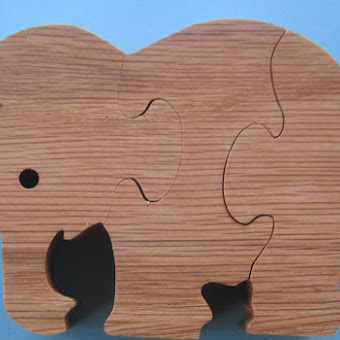 Puzzle 3 Piece Elephant 4.25 x 3.25