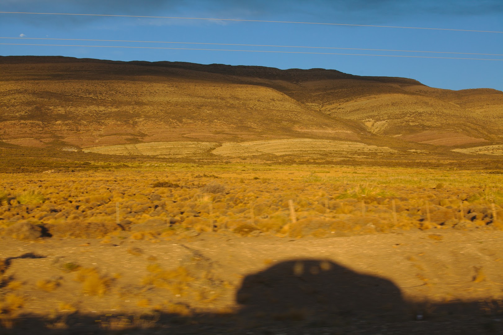 Typical evening image on a road trip in Argentina