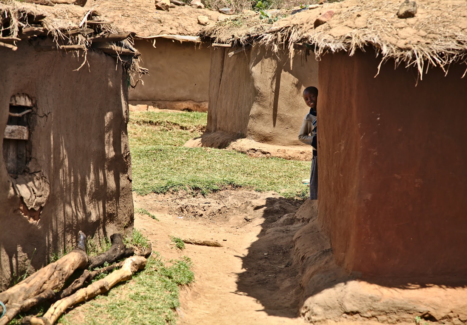 In Masai village