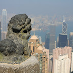 Lions seemingly protectively overlooking the Great Urban Jungle