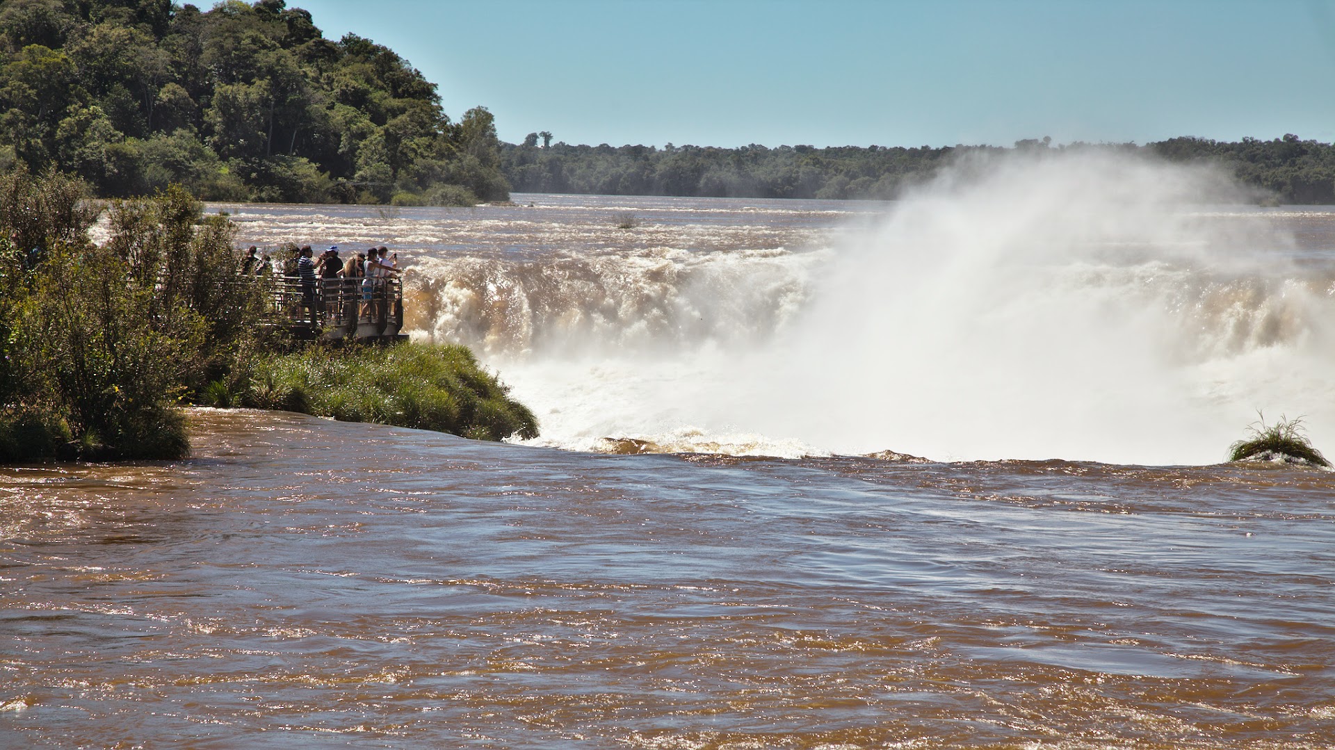 First glimpse of Iguazu falls, actually from Argentine side :-)