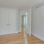 Bedroom entrance with white oak hardwood flooring