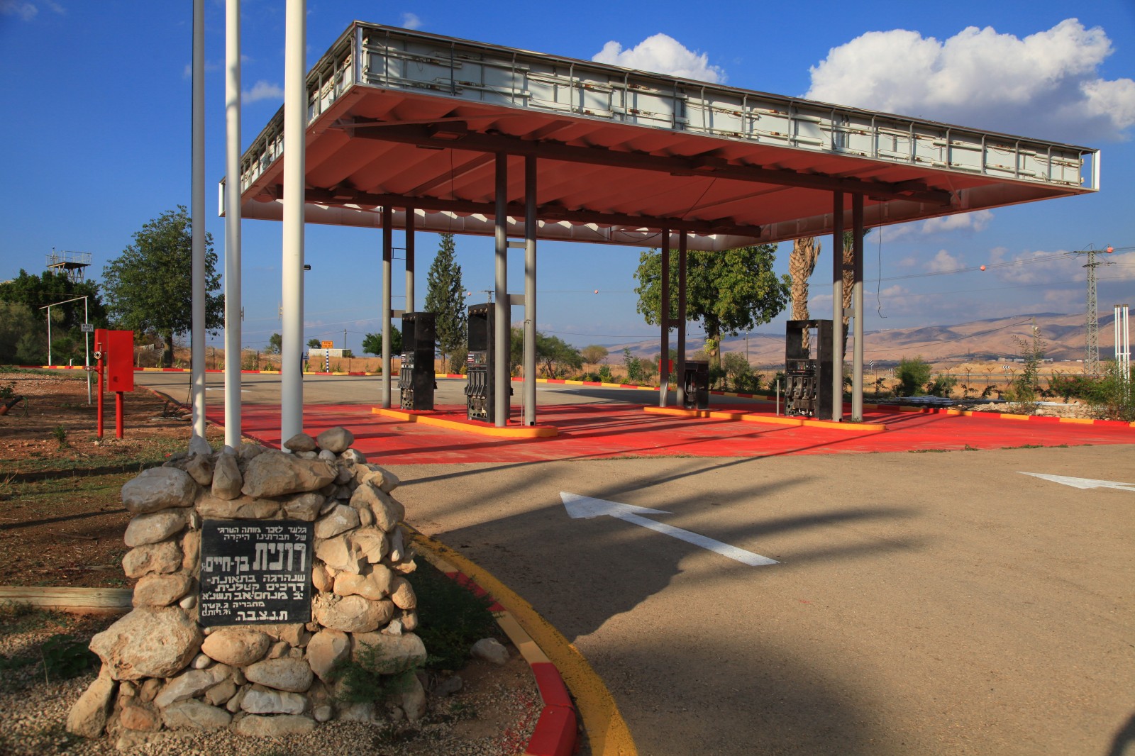 Abandoned spooky gas station in the West Bank