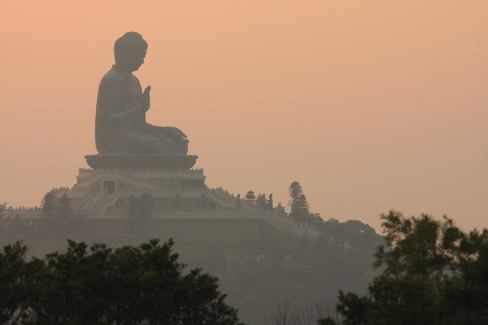 The Big Buddha from the Lantau trail