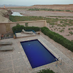 Pool and wine in desert - luxury stuff!