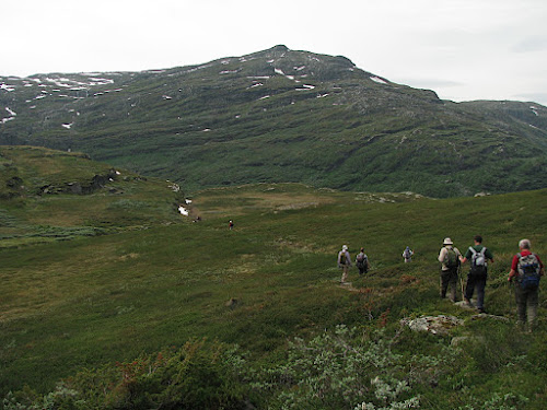 While hiking with HF Holidays near Østerbø, Norway