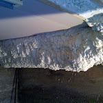 Garage: foam insulation applied in between ceiling joists
and around ducting