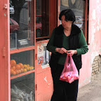 Locals like to go shopping in slippers