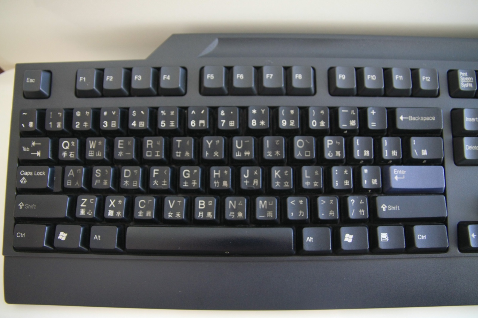 Chinese phonetic keyboard - couldn't resist taking a picture :-)