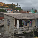 Roofs of Baracoa and El Yinque flat mountain