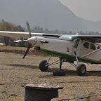 Lukla airfield - but planes are not flying today due to fog