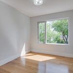 Bedroom with white oak hardwood flooring