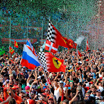 Formula 1 fans during podium ceremony