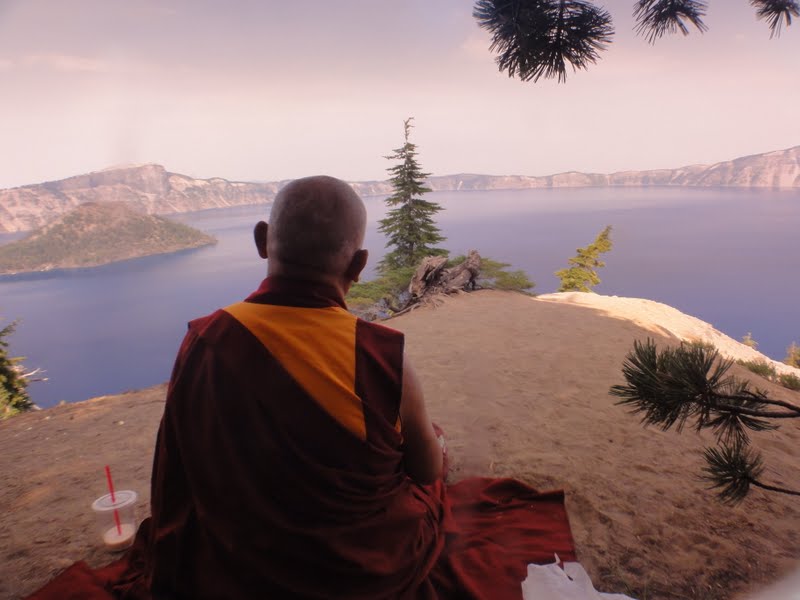 Rinpoche at Crater Lake