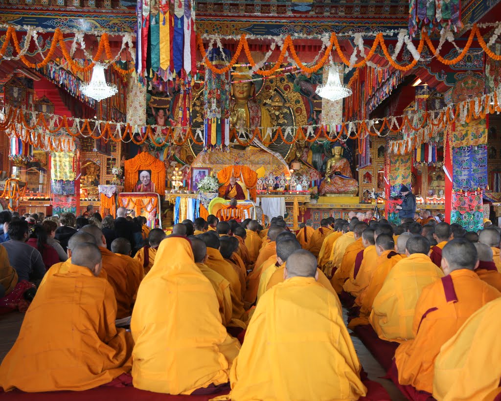 Long life puja for Lama Zopa Rinpoche offered on behalf of the entire FPMT organization, Kopan Monastery, Nepal, December 2014. Photo by Ven. Thubten Kunsang.