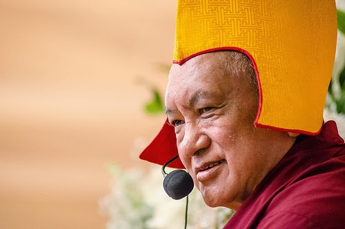 Long Life Puja offered to Lama Zopa Rinpoche, September 29, 2013. Land of Medicine Buddha, CA. Photo by Chris Majors.