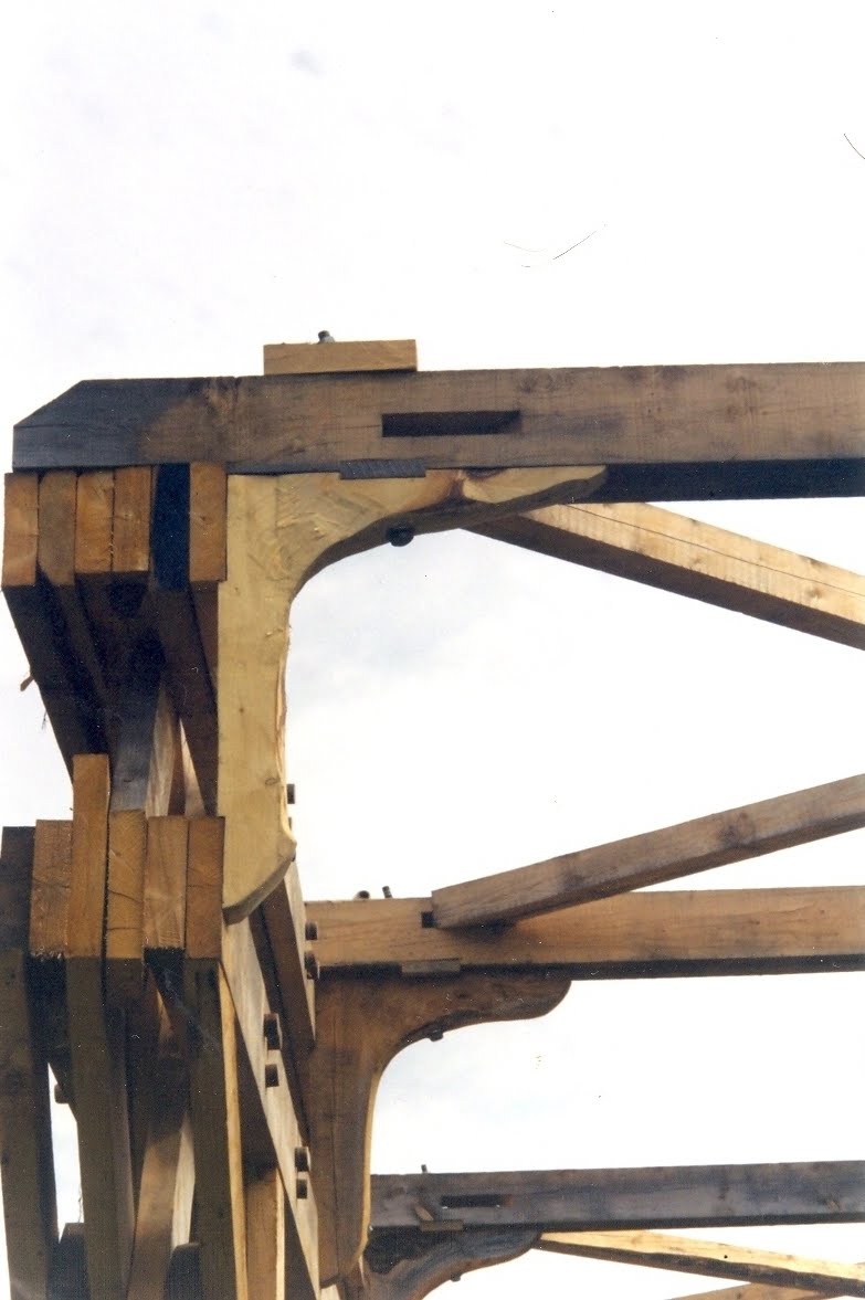 Detail of a ships knee with shear key.