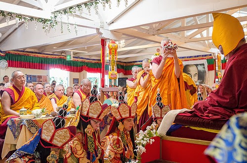 Long Life Puja offered to Lama Zopa Rinpoche, September 29, 2013. Land of Medicine Buddha, CA. Photo by Chris Majors.