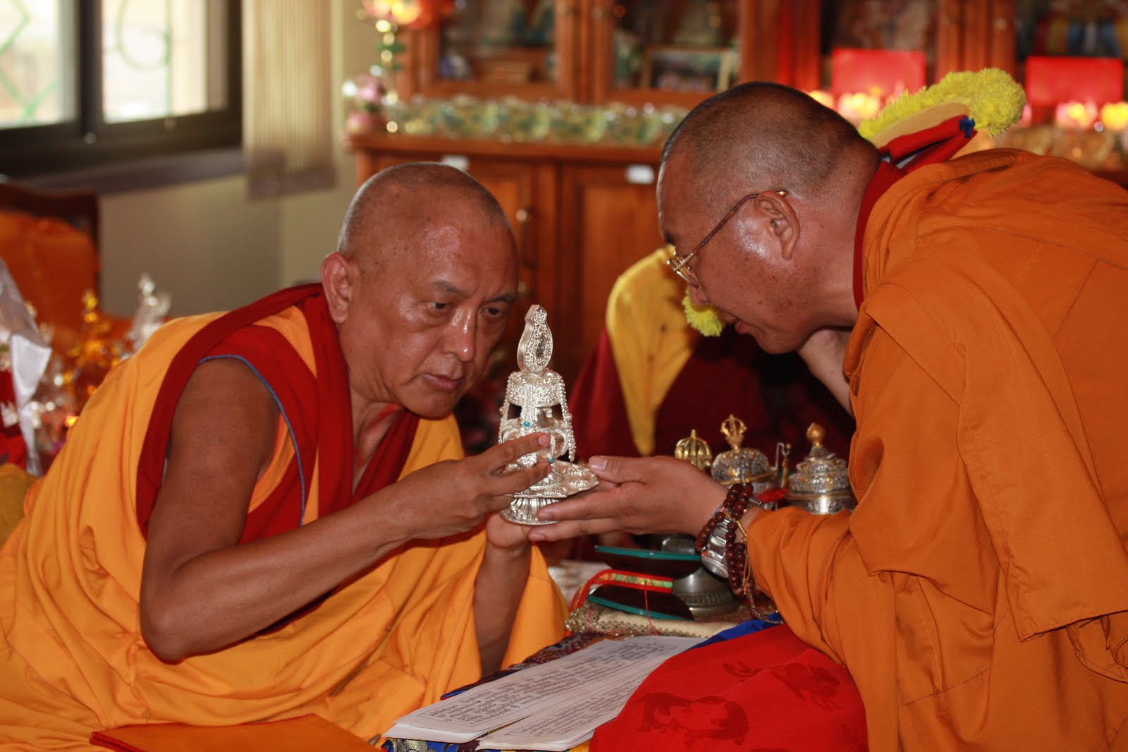 Special long life puja offered to Lama Zopa Rinpoche, Kopan Monastery, June 2008.
