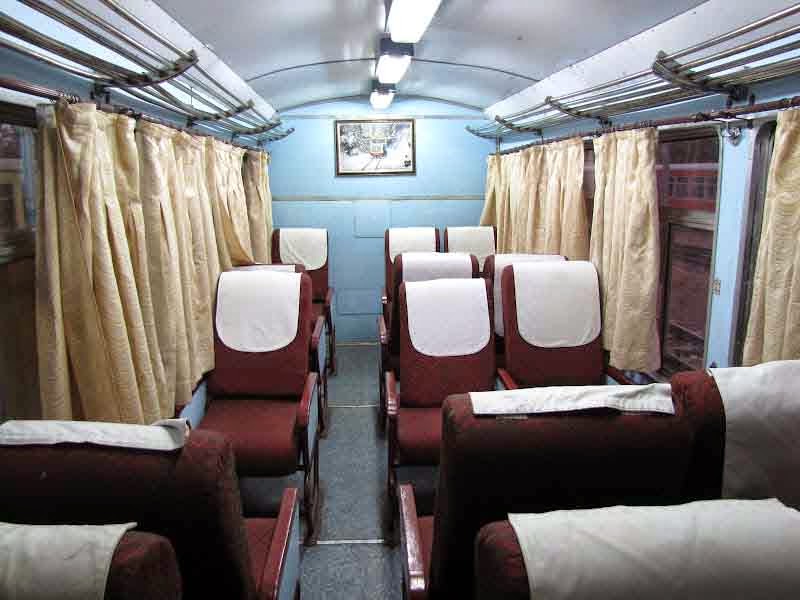 Inside Kalka Shimla Shivalik Deluxe coach