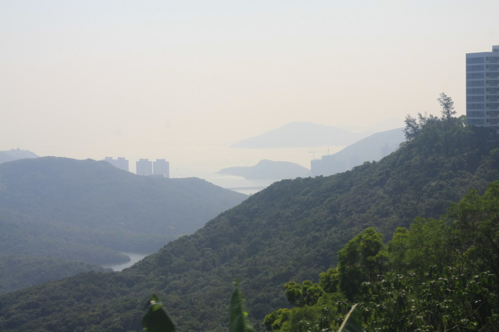 The other side of the Moon - Southern Hong Kong Island is almost always seen against the sun