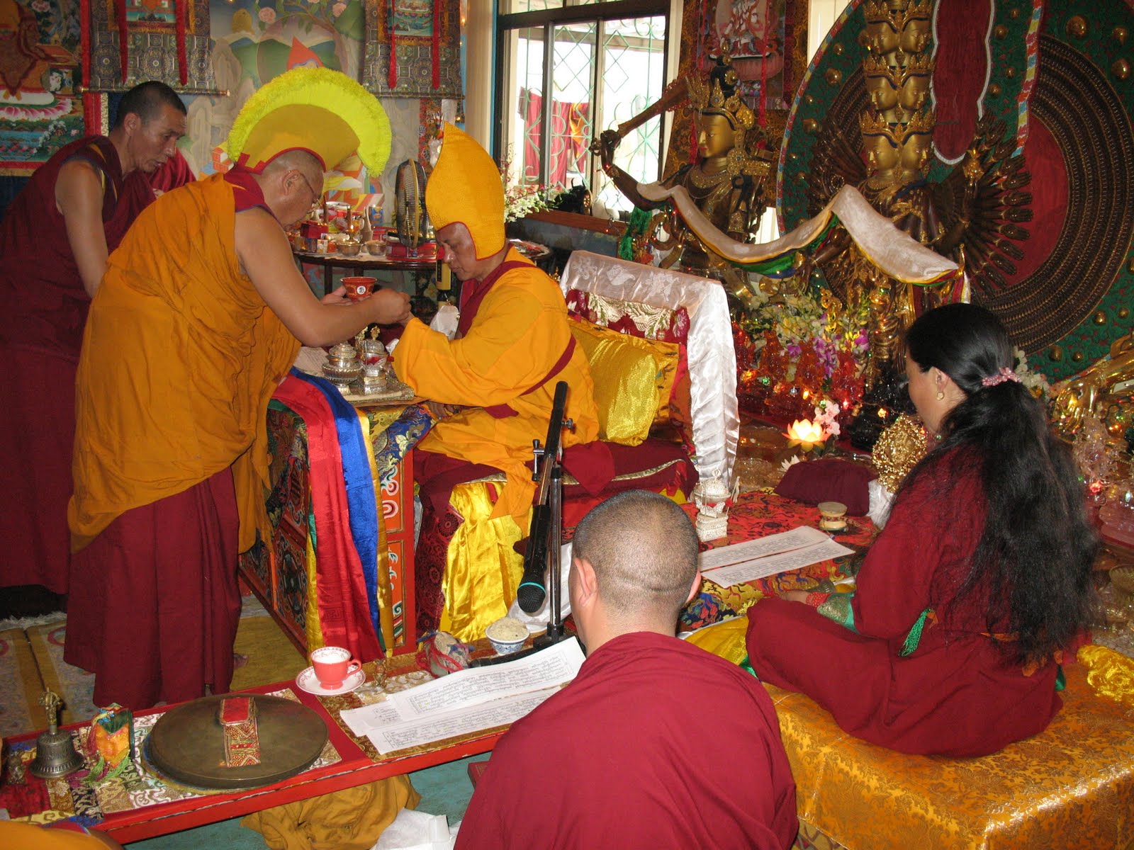 Special long life puja offered to Lama Zopa Rinpoche, Kopan Monastery, June 2008.