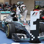 Lewis Hamilton's victory pose