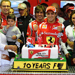 Felipe Massa celebration cake 10 years F1