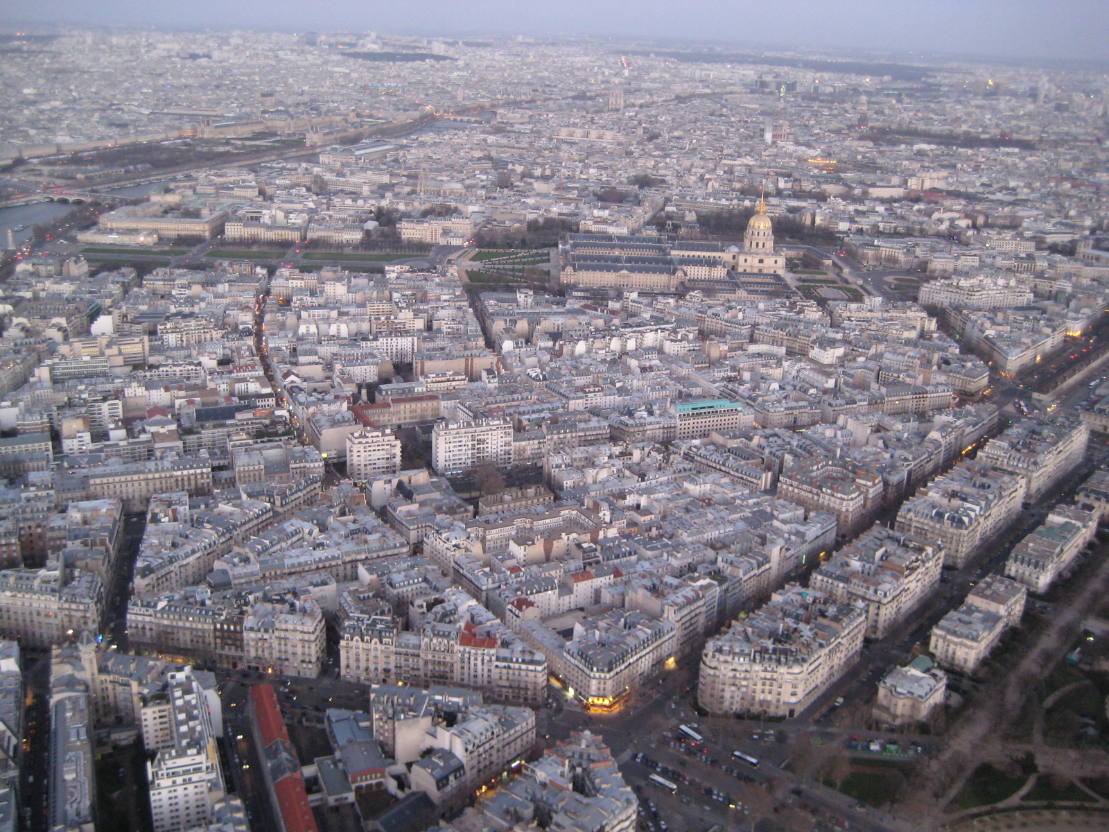 A view from the top of the Eiffel Tower