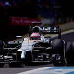 Jenson Button enters the pit lane with his McLaren MP4-29