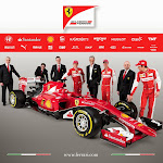 Ferrari SF15-T with teammembers