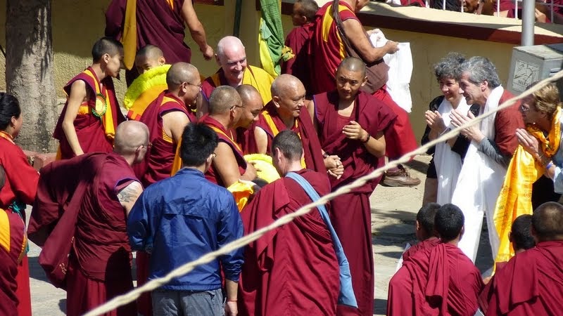 Lama Zopa Rinpoche, Sera Monastery, India, December 24, 2013. Photo by Melissa Mouldin.