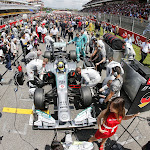 NIco Rosberg, Mercedes W04 on the grid
