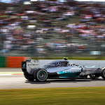 Nico Rosberg going fast in his Mercedes W05