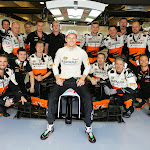 Nico Hulkenberg, Force India F1 VJM07 with the team