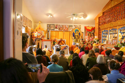 Lama Zopa Rinpoche at Dorje Chang Institute, New Zealand, May 2015. Photo by Ven. Thubten Kunsang.