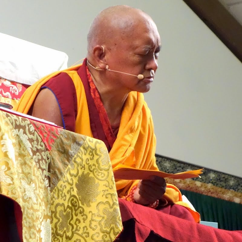 Lama Zopa Rinpoche, Light of the Path, North Carolina, May 2014. Photo by Ven. Roger Kunsang.