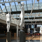 Figures greeting us at the Keflavik Int. Airport